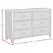 Brooklyn White 6 Drawer Dresser