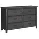 Brooklyn Charcoal 6 Drawer Dresser