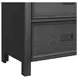 Brooklyn Charcoal 2 Drawer Nightstand with USB Charging