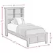Brooklyn White Twin Bookcase Storage Bed