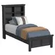 Brooklyn Charcoal Twin Bookcase Storage Bed