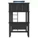 Brooklyn Charcoal Twin Storage Loft Bed with Ladder and Integrated Speaker Desk
