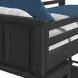 Brooklyn Charcoal Twin Storage Loft Bed with Ladder and Integrated Speaker Desk