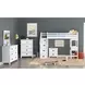 Brooklyn White Twin Storage Loft Bed with Staircase and Integrated Speaker Desk