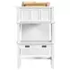 Brooklyn White Twin Storage Loft Bed with Staircase and Integrated Speaker Desk