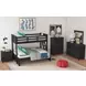 Brooklyn Charcoal Twin Over Full Bunk Bed with Ladder