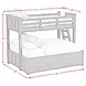 Brooklyn White Twin Over Full Storage Bunk Bed with Ladder and Trundle