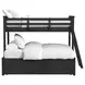 Brooklyn Charcoal Twin Over Full Bunk Bed with Ladder and Trundle