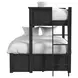 Brooklyn Charcoal Twin Over Full Bunk Bed with Ladder and Trundle