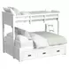 Brooklyn White Twin Over Full Storage Bunk Bed with Ladder and Trundle