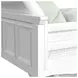 Brooklyn White Twin Over Full Storage Bunk Bed with Ladder and Trundle