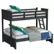 Brooklyn Charcoal Twin Over Full Bunk Bed with Ladder