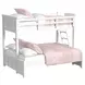 Brooklyn White Twin Over Full Bunk Bed with Ladder