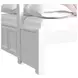 Brooklyn White Twin Over Full Bunk Bed with Ladder