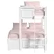 Brooklyn White Twin Over Full Bunk Bed with Ladder