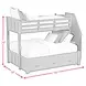 Brooklyn White Twin Over Full Storage Bunk Bed with Staircase and Trundle