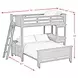 Brooklyn Charcoal Twin Over Full Storage Loft Bed with Ladder and Integrated Speaker Desk