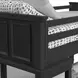 Brooklyn Charcoal Twin Over Full Storage Loft Bed with Ladder and Integrated Speaker Desk