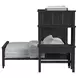 Brooklyn Charcoal Twin Over Full Storage Loft Bed with Staircase and Integrated Speaker Desk