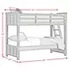 Brooklyn White Twin Over Twin Bunk Bed with Ladder