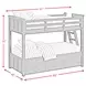 Brooklyn White Twin Over Twin Bunk Bed with Ladder and Trundle