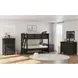 Brooklyn Charcoal Twin Over Twin Bunk Bed with Ladder