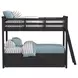 Brooklyn Charcoal Twin Over Twin Bunk Bed with Ladder and Trundle