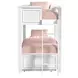 Brooklyn White Twin Over Twin Bunk Bed with Ladder and Trundle