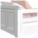 Brooklyn White Twin Over Twin Bunk Bed with Ladder and Trundle
