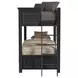 Brooklyn Charcoal Twin Over Twin Bunk Bed with Ladder