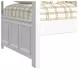 Brooklyn White Twin Over Twin Bunk Bed with Ladder