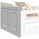 Brooklyn White Twin Over Twin Bunk Bed with Ladder