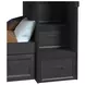Brooklyn Charcoal Twin Over Twin Storage Bunk Bed with Staircase and Trundle