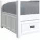 Brooklyn White Twin Over Twin Storage Bunk Bed with Staircase and Trundle