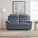 Hancock Blue Double 64" Power Reclining Loveseat