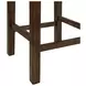 Drew Dark Taupe and Dark Walnut Upholstered 4 Piece Bar Table Set with USB Charging