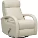 Harlee Troy Cream Leather Swivel Glider Recliner