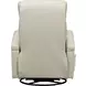 Harlee Troy Cream Leather Swivel Glider Recliner