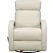 Harlee Troy Cream Leather Swivel Glider Recliner