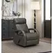 Harlee Ryegate Gray Leather Swivel Glider Recliner