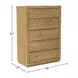 Harper Light Oak 5 Drawers Chest