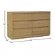 Harper Light Oak 6 Drawers Dresser