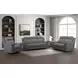 Harper Berlin Cement Leather 85" Power Reclining Sofa with Power Lumbar and USB Charging