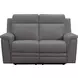 Harper Berlin Cement Leather 64" Power Reclining Loveseat with Power Lumbar and USB Charging