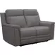 Harper Berlin Cement Leather 64" Power Reclining Loveseat with Power Lumbar and USB Charging