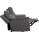 Harper Berlin Cement Leather 64" Power Reclining Loveseat with Power Lumbar and USB Charging