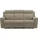 Harper Berlin Taupe Leather 85" Power Reclining Sofa with Power Lumbar and USB Charging
