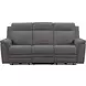 Harper Berlin Cement Leather 85" Power Reclining Sofa with Power Lumbar and USB Charging