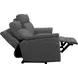 Harper Berlin Cement Leather 85" Power Reclining Sofa with Power Lumbar and USB Charging