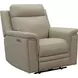 Harper Berlin Taupe Leather Power Recliner with Power Lumbar and USB Charging